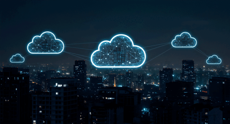 Cloud computing and AI animation